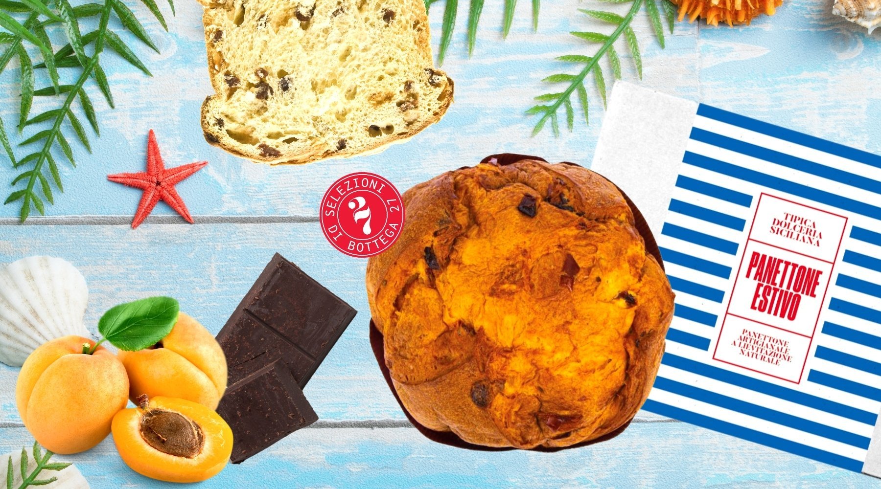 Panettone Estivo di Sicilia al Cioccolato di Modica IGP e Albicocca | Bottega 27