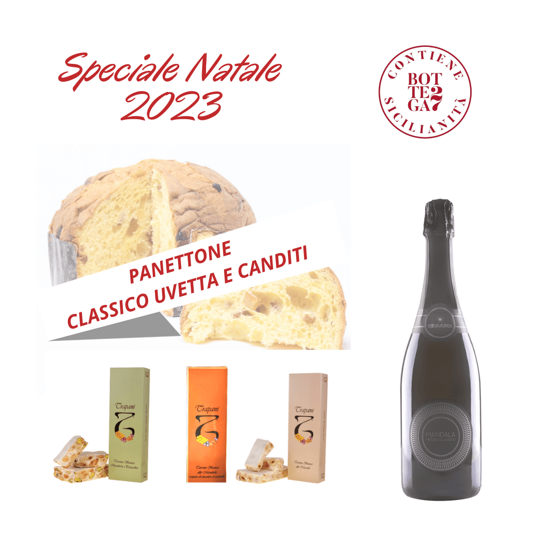 Box Natale con Panettone Artigianale, Torroni e Spumante