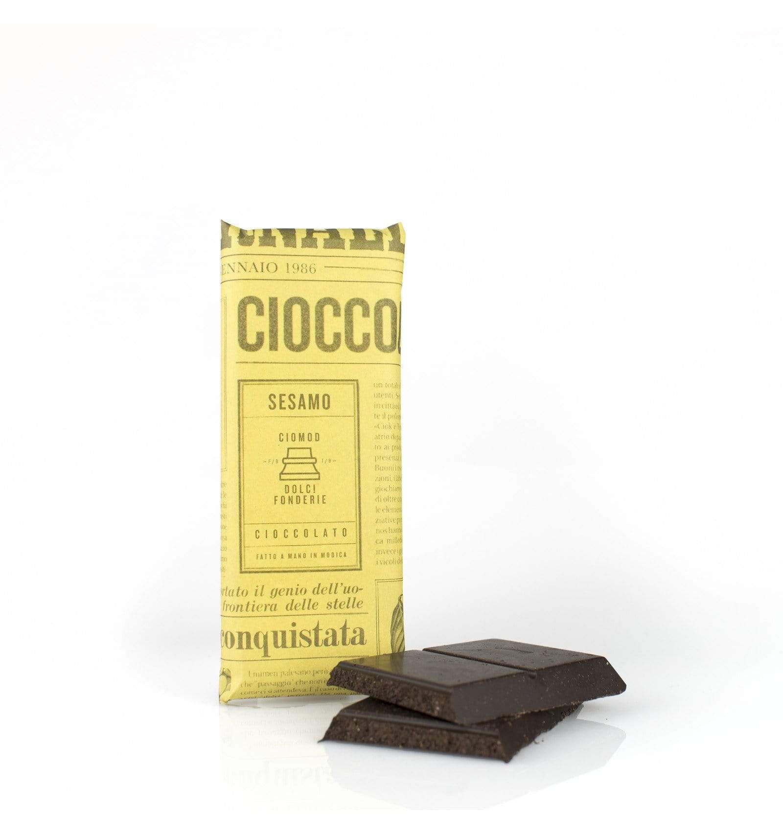Cioccolato fatto a mano con Sesamo di Ispica