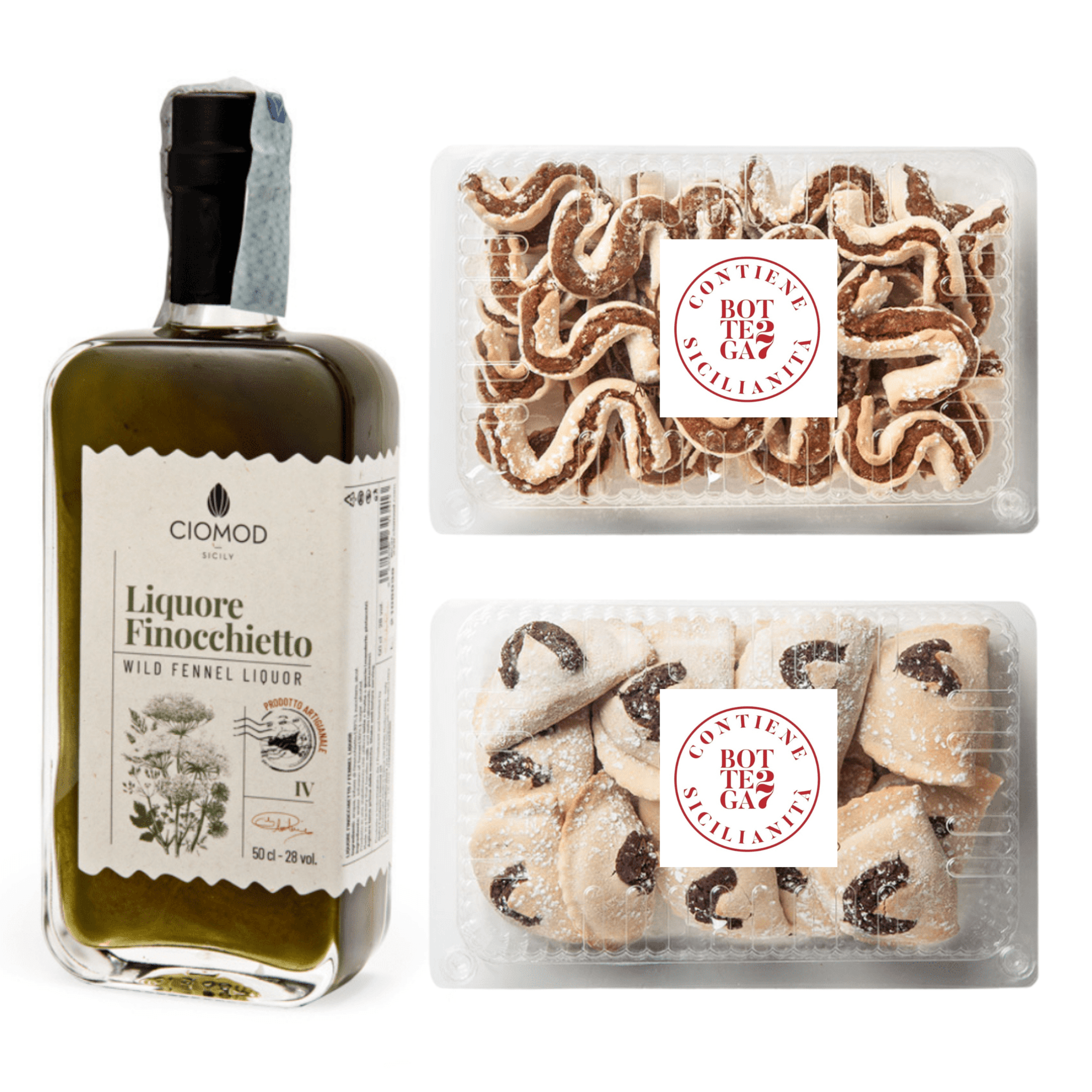 Degustabox Biscotti Nucatoli e Mpanatigghi con Liquore Artigianale di Modica