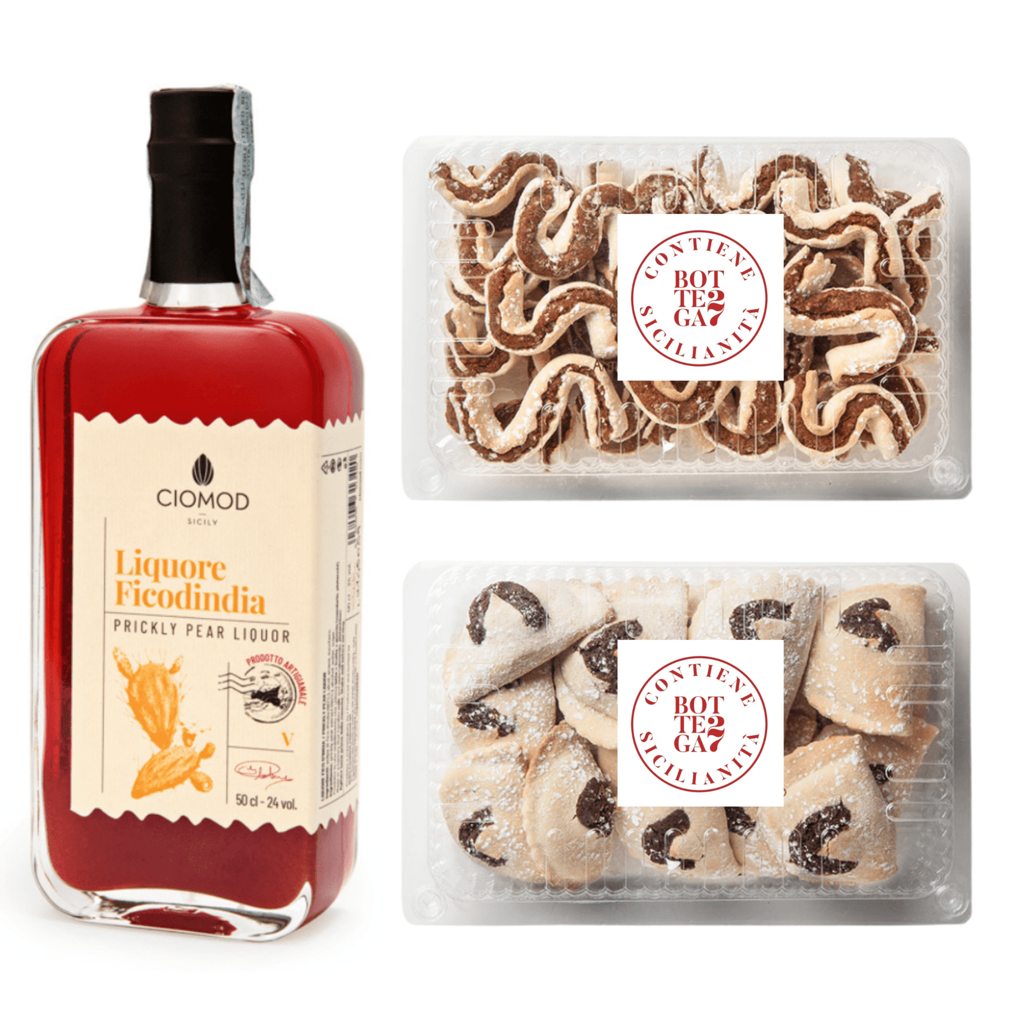 Degustabox Biscotti Nucatoli e Mpanatigghi con Liquore Artigianale di Modica