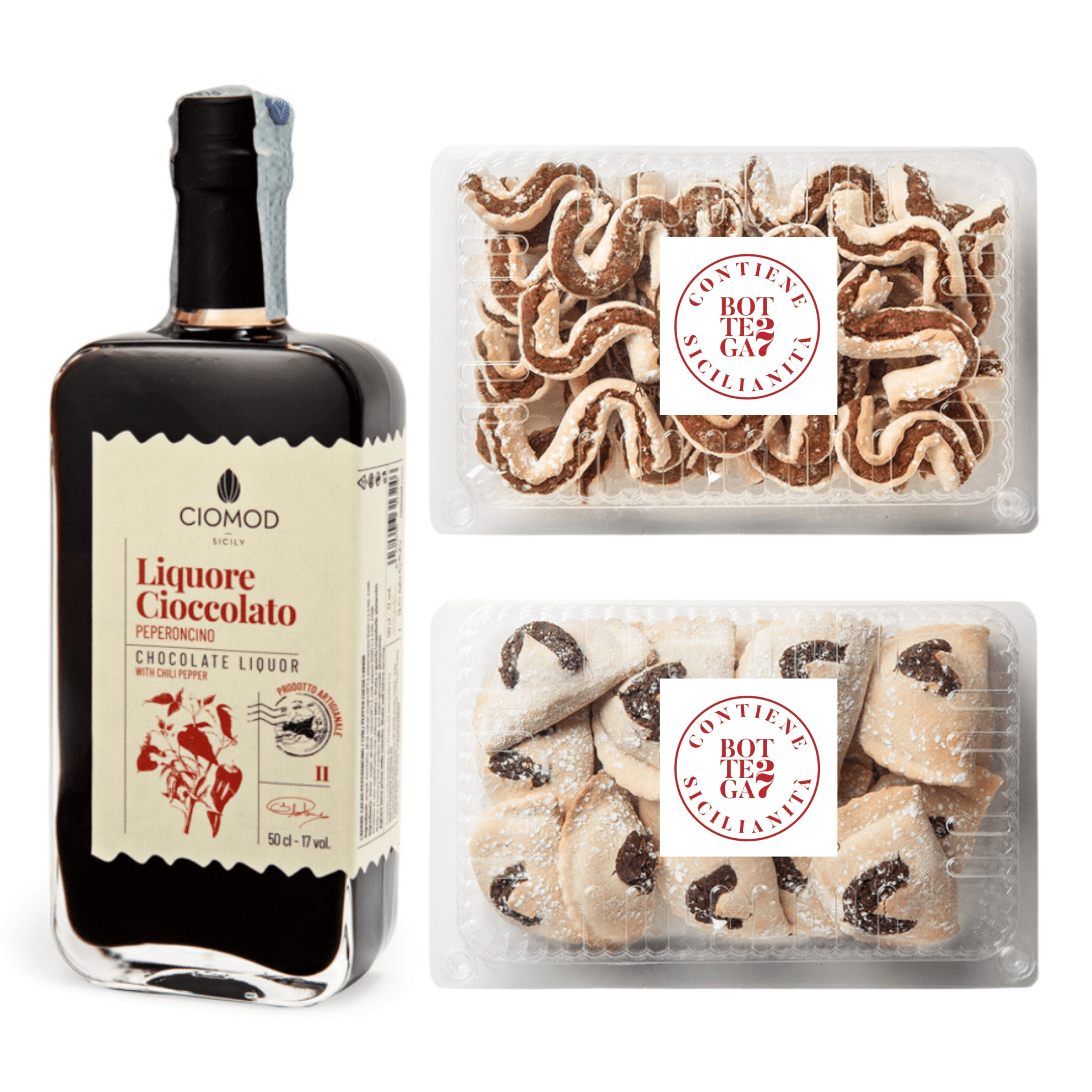 Degustabox Biscotti Nucatoli e Mpanatigghi con Liquore Artigianale di Modica