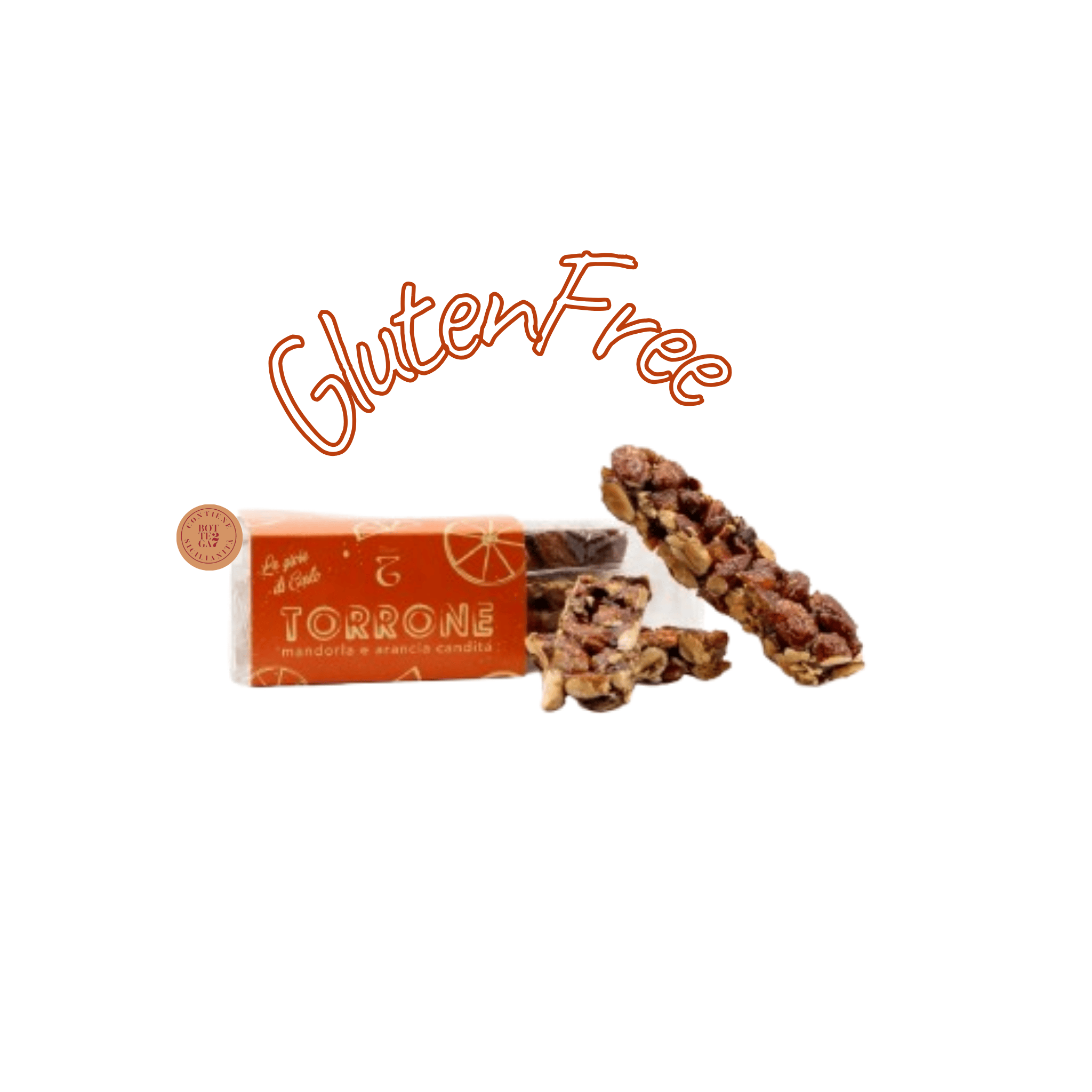 Torrone croccante mandorle e arancia